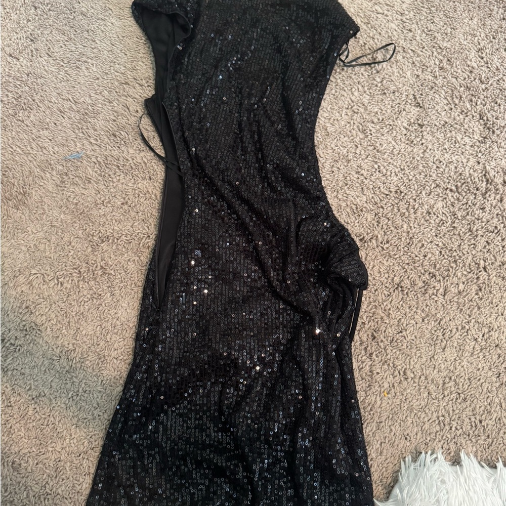 Elegant Black Sequin Dress